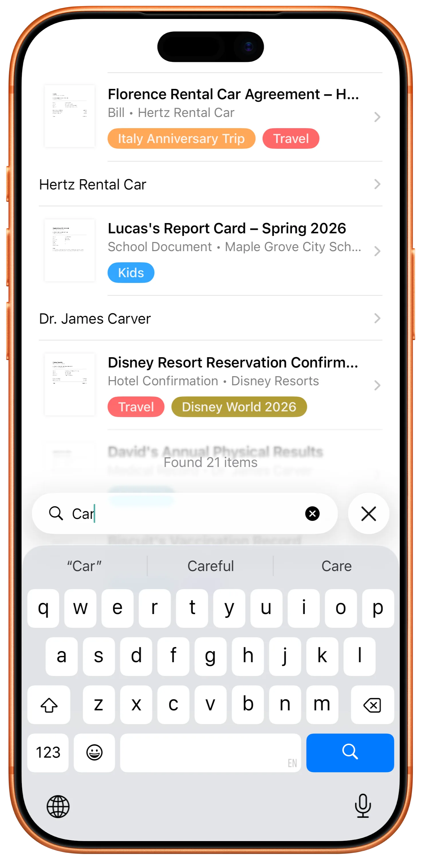 Search screenshot